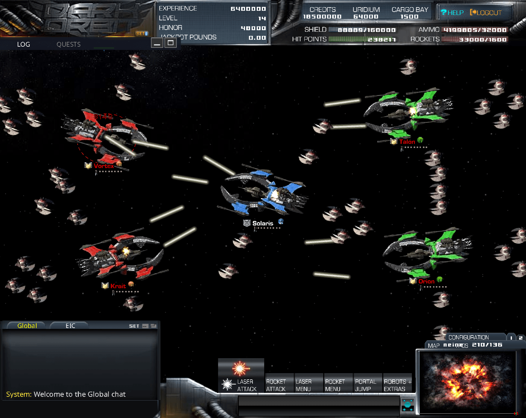 Development preview of the NovaShard three-company Skirmish event